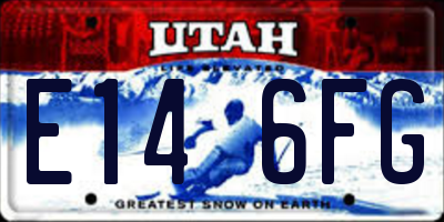UT license plate E146FG