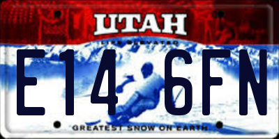 UT license plate E146FN