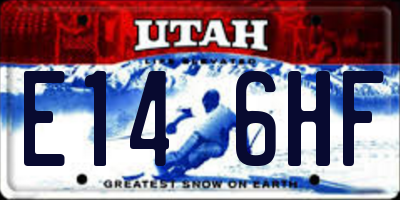 UT license plate E146HF