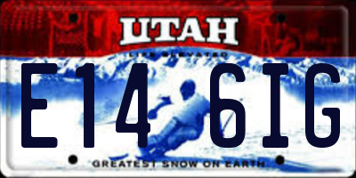 UT license plate E146IG