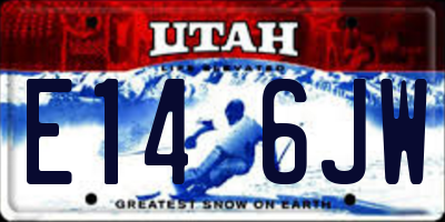 UT license plate E146JW