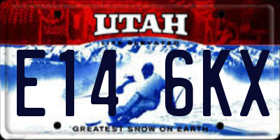 UT license plate E146KX