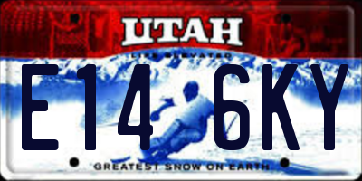 UT license plate E146KY
