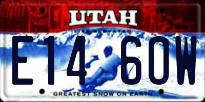 UT license plate E146OW