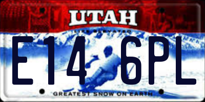 UT license plate E146PL