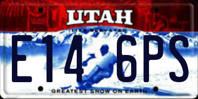 UT license plate E146PS
