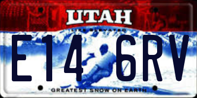 UT license plate E146RV