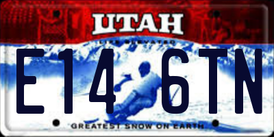 UT license plate E146TN