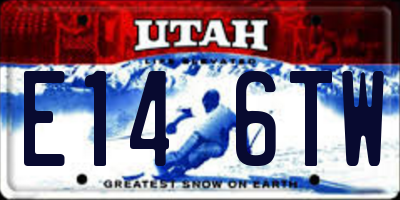 UT license plate E146TW