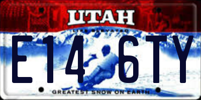 UT license plate E146TY