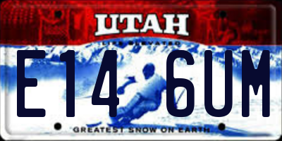 UT license plate E146UM