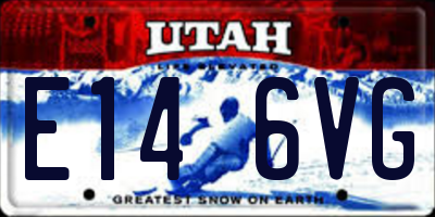 UT license plate E146VG