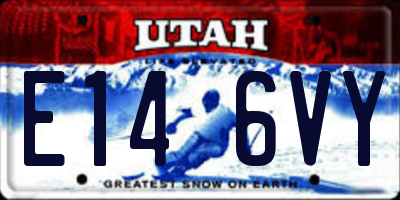 UT license plate E146VY