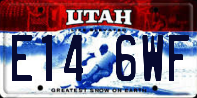 UT license plate E146WF