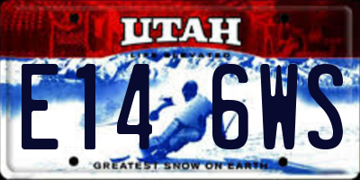 UT license plate E146WS