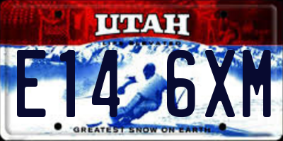 UT license plate E146XM