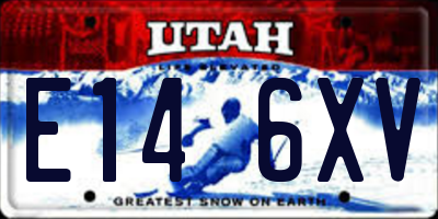 UT license plate E146XV