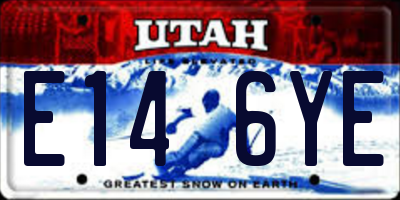 UT license plate E146YE