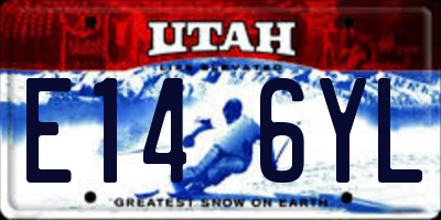 UT license plate E146YL