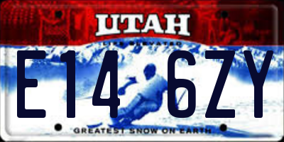 UT license plate E146ZY