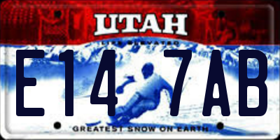 UT license plate E147AB