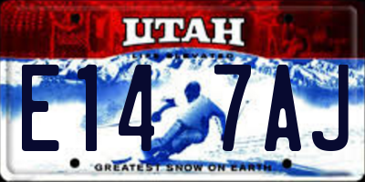 UT license plate E147AJ