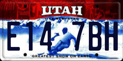 UT license plate E147BH