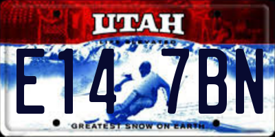 UT license plate E147BN