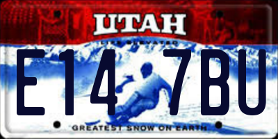 UT license plate E147BU