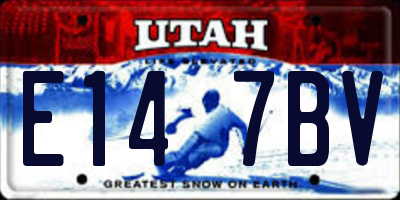 UT license plate E147BV