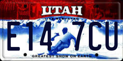 UT license plate E147CU