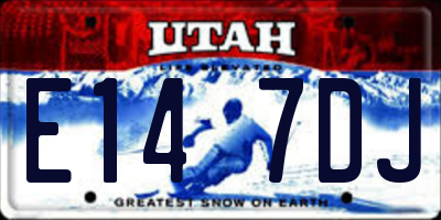 UT license plate E147DJ