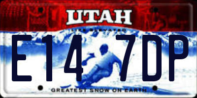 UT license plate E147DP
