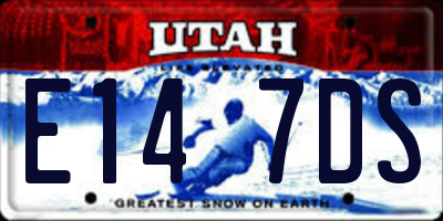 UT license plate E147DS