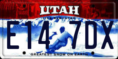 UT license plate E147DX