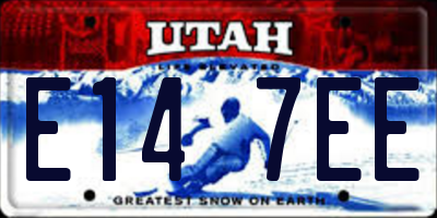 UT license plate E147EE