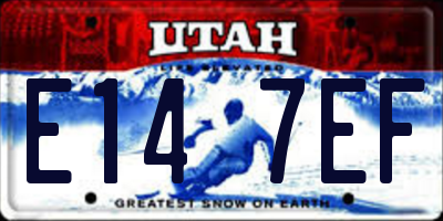 UT license plate E147EF