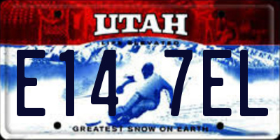 UT license plate E147EL
