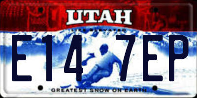 UT license plate E147EP