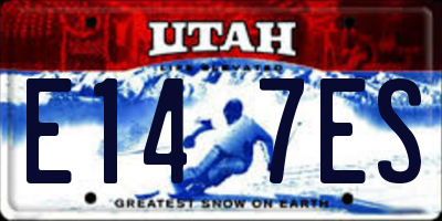 UT license plate E147ES