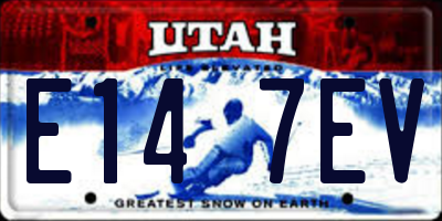 UT license plate E147EV
