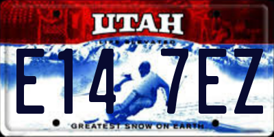 UT license plate E147EZ
