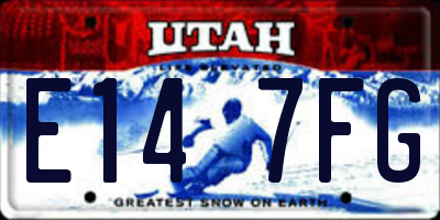 UT license plate E147FG