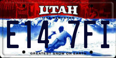 UT license plate E147FI