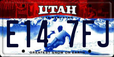 UT license plate E147FJ