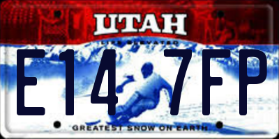 UT license plate E147FP