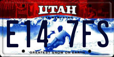 UT license plate E147FS