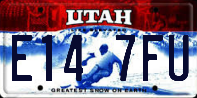 UT license plate E147FU