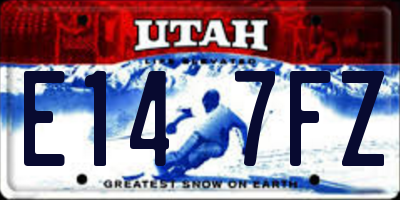 UT license plate E147FZ