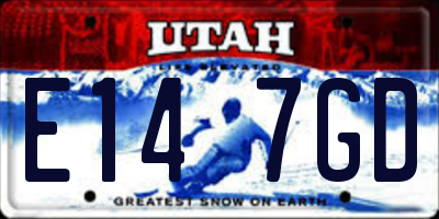 UT license plate E147GD